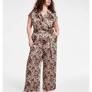 Bar III Leopard Print Jumpsuit